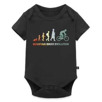 Mountainbiker Evolution - Baby Premium Kurzarmbody - Schwarz - Vorne