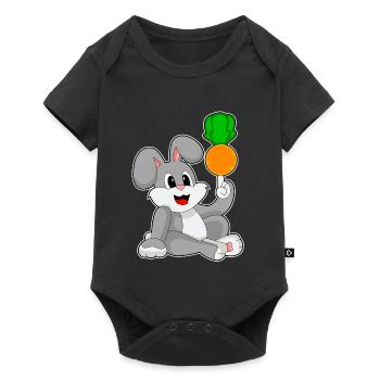 Rabbit carrot - Baby Premium short-sleeve bodysuit - black - Front
