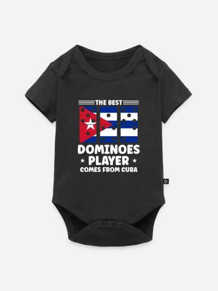 Domino Spiel Design - Baby Premium Kurzarmbody - Schwarz