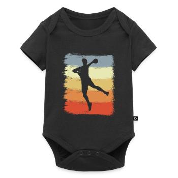 Handball pour enfants - Body à manches courtes Premium Bébé - noir - Devant