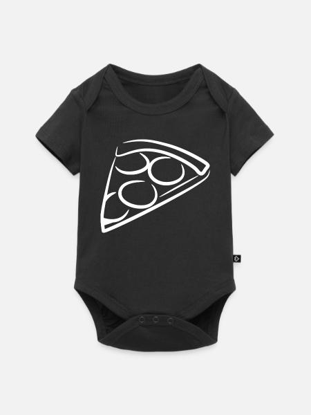 Pizza Skizze - Baby Premium Kurzarmbody - Schwarz