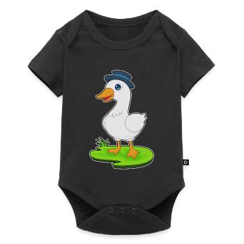 Chapeau de canard - Body à manches courtes Premium Bébé - noir - Devant