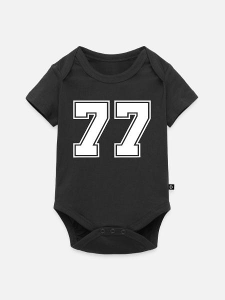 77 - Baby Premium Kurzarmbody - Schwarz