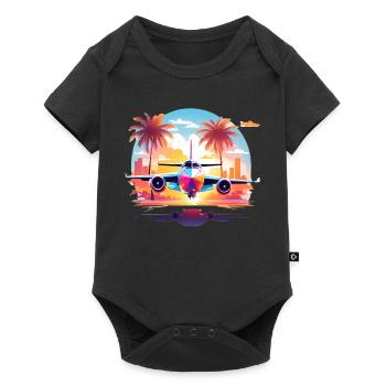 Miami Vacations - Baby Premium short-sleeve bodysuit - black - Front