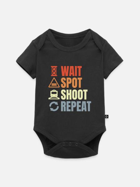 Eisenbahner Routine - Baby Premium Kurzarmbody - Schwarz