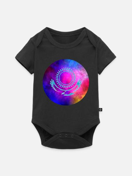 Kasachstan Galaxie Geschenk - Baby Premium Kurzarmbody - Schwarz