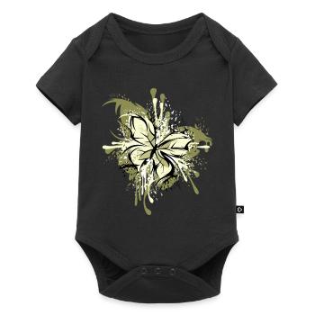 Papillon Abstrait Explosion Couleurs Graphique - Body à manches courtes Premium Bébé - noir - Devant