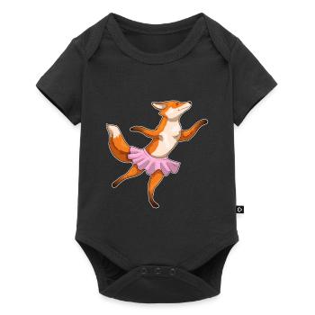 Fox Ballerina Ballet Dance - Baby Premium short-sleeve bodysuit - black - Front