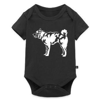 Norwegian Elkhound "Black Edition" - Baby Premium short-sleeve bodysuit - black - Front