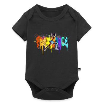 Breakdance Girl Bgirl B-Girl - Baby Premium short-sleeve bodysuit - black - Front