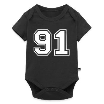 91 - Baby Premium short-sleeve bodysuit - black - Front