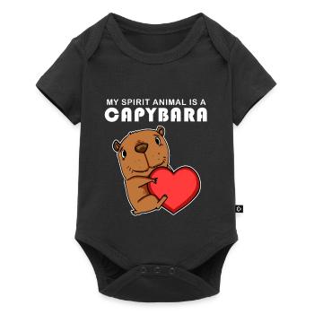 Capybara Wasserschwein Capybaras - Body à manches courtes Premium Bébé - noir - Devant