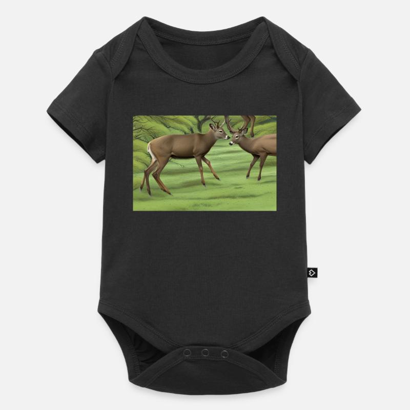 Deer deer - Baby Premium short-sleeve bodysuit - black