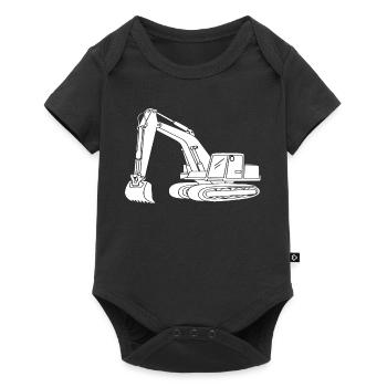 Conception de la silhouette du conducteur de pelle - Pour - Body à manches courtes Premium Bébé - noir - Devant