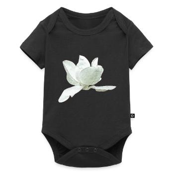 Ideen Muttertag, Magnolie seitlich - Baby Premium Kurzarmbody - Schwarz - Vorne