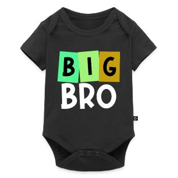 Big Brother Brother Heart Bro Statement Siblings - Baby Premium short-sleeve bodysuit - black - Front