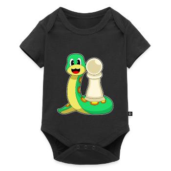 Échecs en forme de serpent en pion - Body à manches courtes Premium Bébé - noir - Devant
