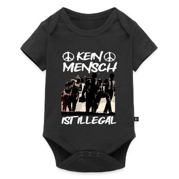 Kein Mensch ist Illegal - Baby Premium Kurzarmbody - Schwarz - Vorne