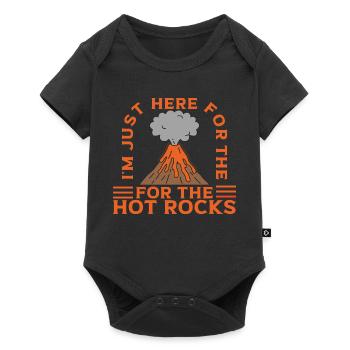 Volcano Lover Exploring Lava Geology - Baby Premium Kurzarmbody - Schwarz - Vorne