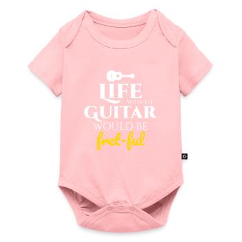 Fret-fully Funny: Célébrer la vie avec des guitares - Body à manches courtes Premium Bébé - rose - Devant