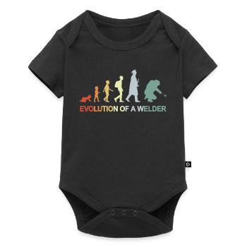 Vintage Welding Evolution - Baby Premium short-sleeve bodysuit - black - Front