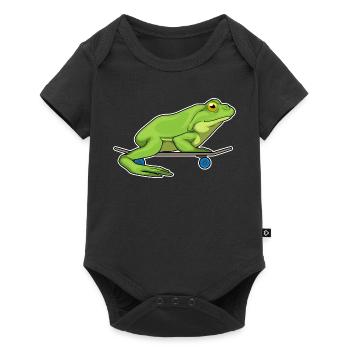 Frog Skater Skateboard Sport - Baby Premium short-sleeve bodysuit - black - Front