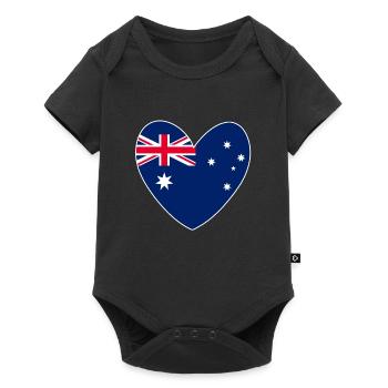 Cœur Australie - Body à manches courtes Premium Bébé - noir - Devant
