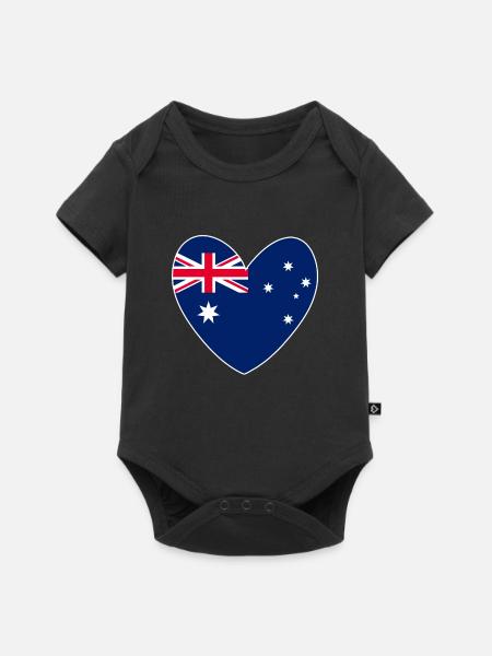 Das Herz Australiens - Baby Premium Kurzarmbody - Schwarz