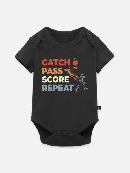 Handball Techniken - Baby Premium Kurzarmbody - Schwarz