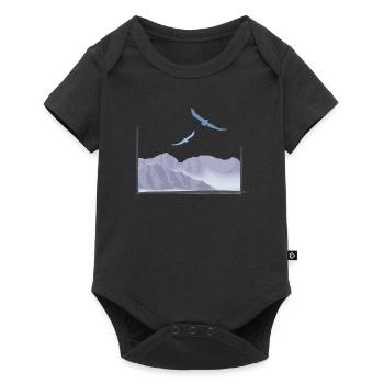 Birds in the mountains | birds in the mountains - Baby Premium short-sleeve bodysuit - black - Front