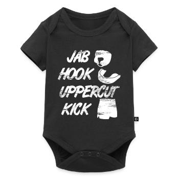 Funny kickboxer saying - Baby Premium short-sleeve bodysuit - black - Front