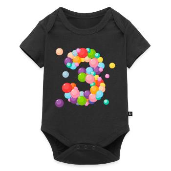 three years, I am 3 years old, birthday 3 years, 3 years old - Baby Premium short-sleeve bodysuit - black - Front