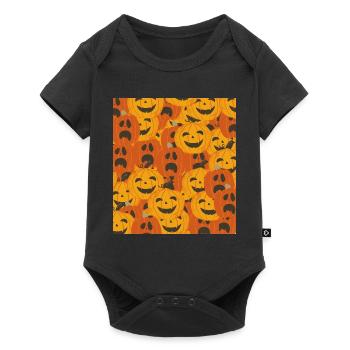 Citrouilles effrayantes motif d’Halloween - Body à manches courtes Premium Bébé - noir - Devant