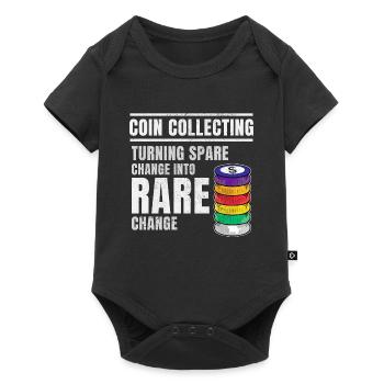 Coin Collecting Collector Numismatic Numismatist - Baby Premium short-sleeve bodysuit - black - Front