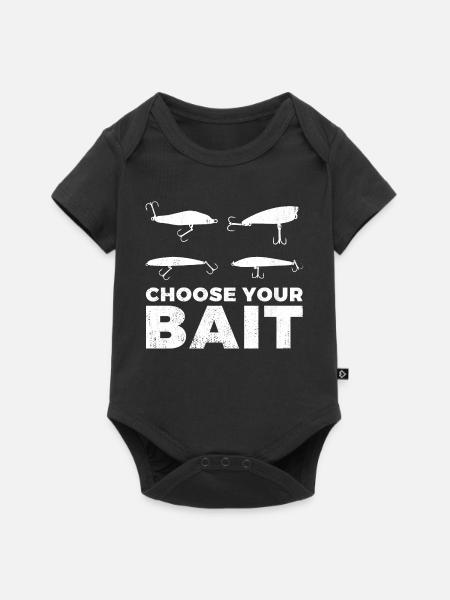 Wähle Deinen Köder - Baby Premium Kurzarmbody - Schwarz