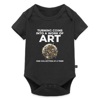 Coin Collecting Collector Numismatic Numismatist - Baby Premium short-sleeve bodysuit - black - Front