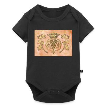 Bach seal / monogram / coat of arms / insignia - Baby Premium short-sleeve bodysuit - black - Front