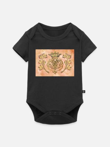Bach seal / monogram / coat of arms / insignia - Baby Premium short-sleeve bodysuit - black