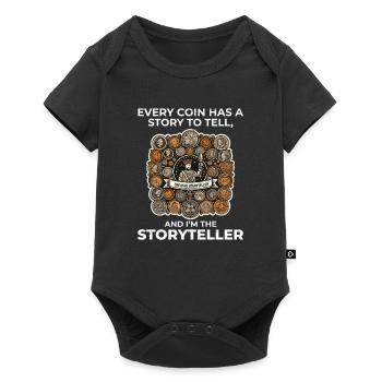 Coin Collecting Collector Numismatic Numismatist - Baby Premium short-sleeve bodysuit - black - Front