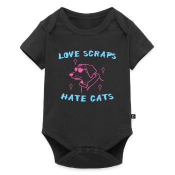 Déclaration du chat animal préféré des animaux de compagnie - Body à manches courtes Premium Bébé - noir - Devant