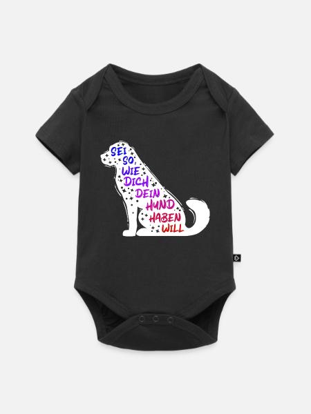 Lieblingstier Statement Hund Haustiere Kuscheltier - Baby Premium Kurzarmbody - Schwarz