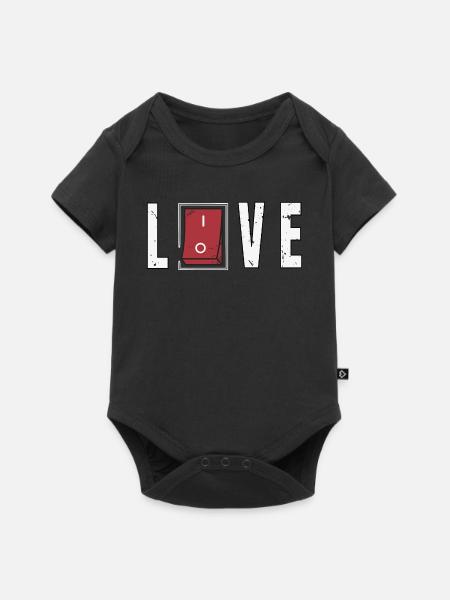 Liebe erwidert - Baby Premium Kurzarmbody - Schwarz