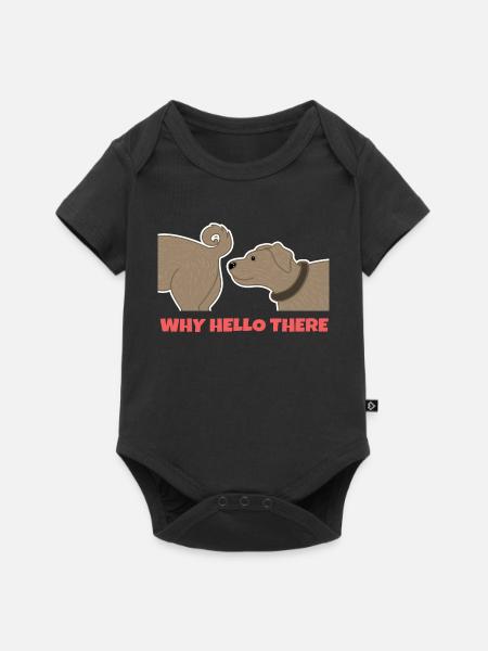 Hund Statement Knuddeltier Haustiere Heimtier - Baby Premium Kurzarmbody - Schwarz