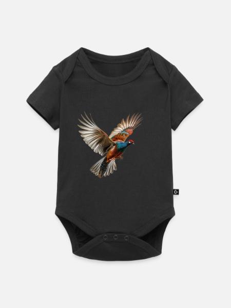 Fasan Geschenk Vogel Natur Tier Rebhuhn Wachtel - Baby Premium Kurzarmbody - Schwarz