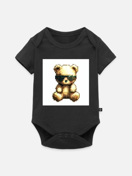 Teddycool II - Baby Premium Kurzarmbody - Schwarz