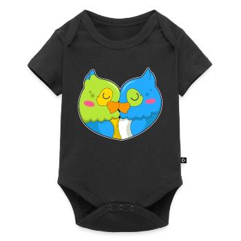 Amour de perroquet - Body à manches courtes Premium Bébé - noir - Devant