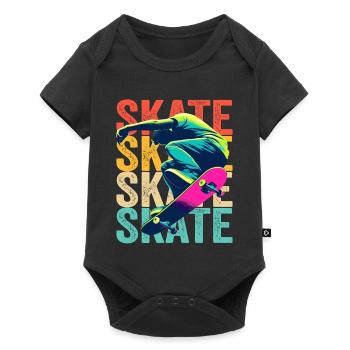 Skateboard Skate - Body à manches courtes Premium Bébé - noir - Devant