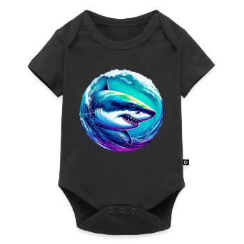 Requin blanc - Body à manches courtes Premium Bébé - noir - Devant
