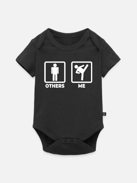 Ich als Kickboxer - Baby Premium Kurzarmbody - Schwarz