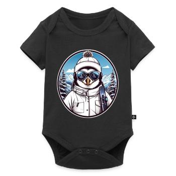 Cute Penguin - Baby Premium short-sleeve bodysuit - black - Front